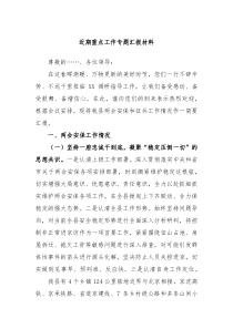 近期重点工作专题汇报材料