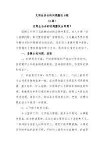 5篇支部生活会的问题整改台账