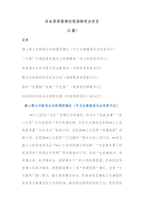 5篇自由贸易港建设现场推进会发言