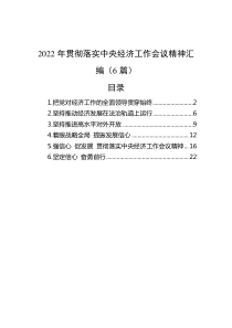 6篇20XX年贯彻落实中央经济工作会议精神汇编