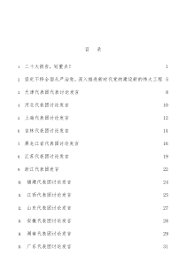 二十大代表团分组讨论发言3万字学习参考