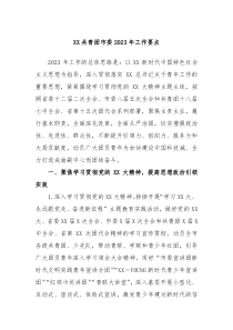 XX共青团市委20XX年工作要点