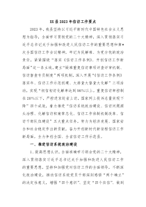 XX县20XX年信访工作要点
