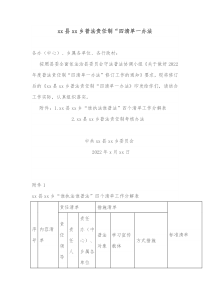 xx县xx乡普法责任制四清单一办法