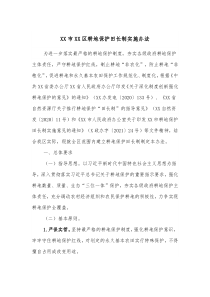 XX市XX区耕地保护田长制实施办法