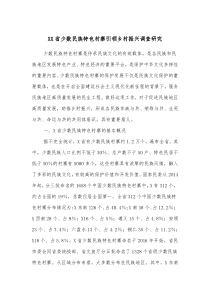 XX省少数民族特色村寨引领乡村振兴调查研究