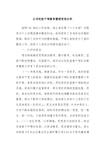 公司纪检干部教育整顿党性分析