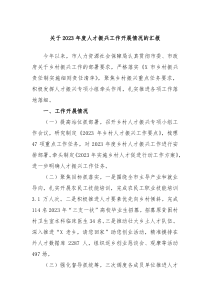 关于20XX年度人才振兴工作开展情况的汇报