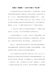 党旗在一线飘扬当好乡村振兴领头雁