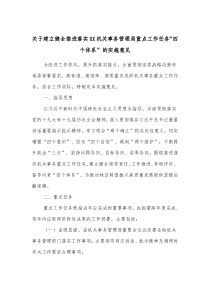 关于建立健全推进落实XX机关事务管理局重点工作任务四个体系的实施意见