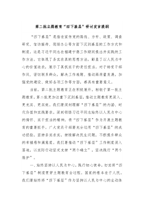 第二批主题教育四下基层研讨发言提纲