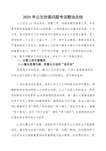 (参考)2025年公文抄袭问题专项整治总结（市直单位）