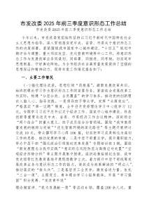 (参考)2025年前三季度意识形态工作总结（市发改委）