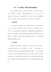 关于五大新城建设任务的实施意见