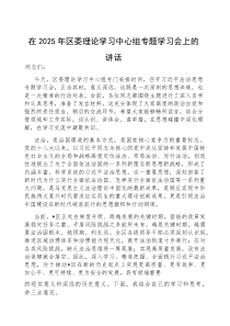(参考)在2025年区委理论学习中心组专题学习会上的讲话