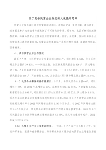 关于助推民营企业做优做大做强的思考