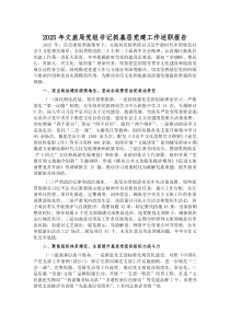 (材料)2025年文旅局党组书记抓基层党建工作述职报告