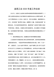 县局工会2025年度工作总结(参考)