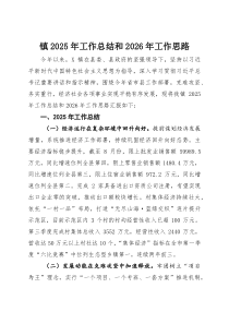 (材料)镇2025年工作总结和2026年工作思路