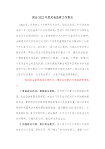 国企20XX年度纪检监察工作要点