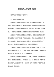 抓党建工作述职报告(参考)