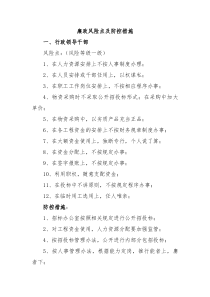 廉政风险点及防控措施