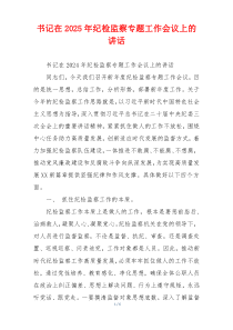 书记在2025年纪检监察专题工作会议上的讲话