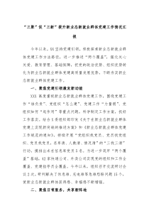 三聚促三新提升新业态新就业群体党建工作情况汇报