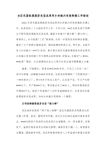 全区巩固拓展脱贫攻坚成果同乡村振兴有效衔接工作综述