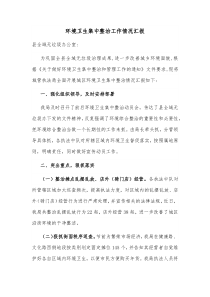 环境卫生集中整治工作情况汇报
