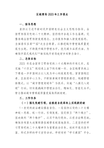 区城管局20XX年工作要点