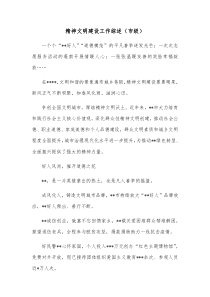 精神文明建设工作综述市级