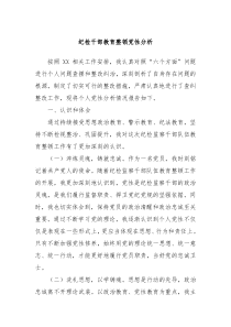 纪检干部教育整顿党性分析