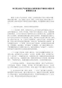 审计局全面从严治党党组主体职责落实不够到位问题专项整理情况汇报