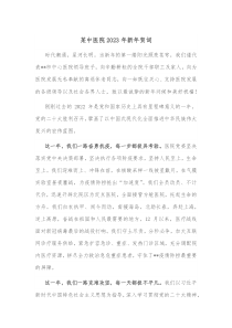 某中医院20XX年新年贺词