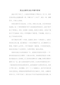 某企业领导20XX年新年贺词