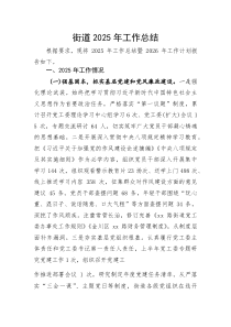 乡镇街道2025年工作总结(参考)