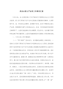 某县全面从严治党工作情况汇报