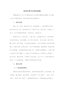 某县纪委书记政治画像