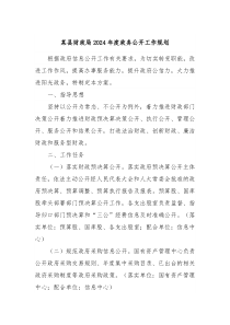 某县财政局20XX年度政务公开工作规划