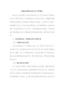 某国企团委20XX年工作要点