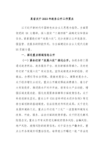 某省关于20XX年政务公开工作要点