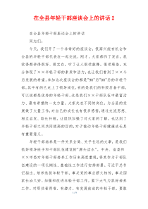 在全县年轻干部座谈会上的讲话2