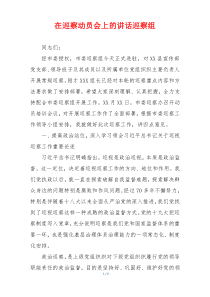 在巡察动员会上的讲话巡察组