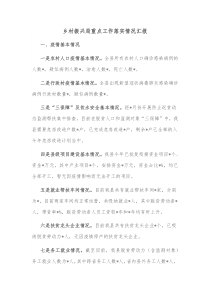 乡村振兴局重点工作落实情况汇报