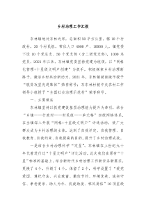 乡村治理工作汇报