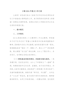 乡镇20XX年重点工作汇报