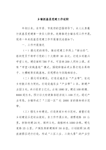 乡镇抓基层党建工作述职