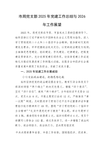 市局党支部2025年党建工作总结与2026年工作展望(资料)