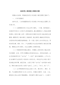 县农民工返岗复工情况汇报